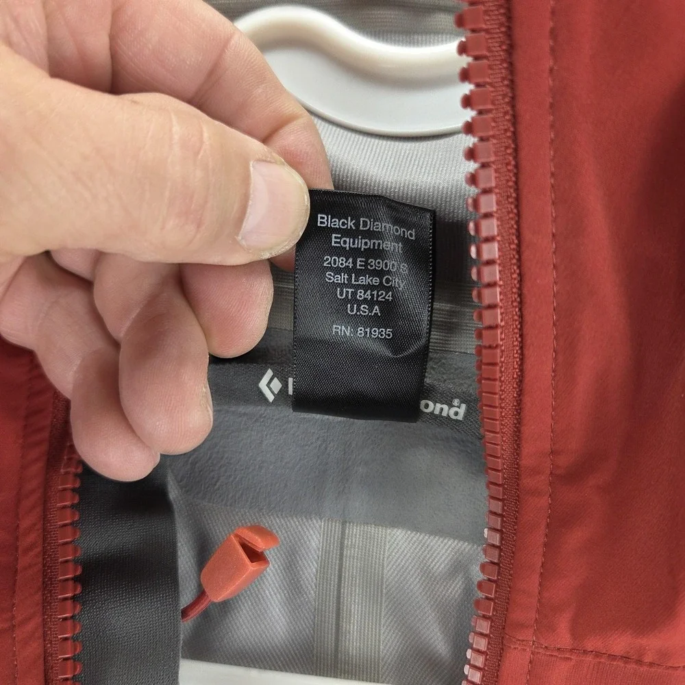 Black Diamond Jacket Mens Medium Red Dawn Patrol Hybrid Shell Ski Snowboard